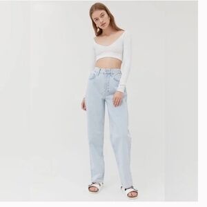 BDG Urban Outfitters High-Waisted Baggy Straight Jean Light Wash Size 29